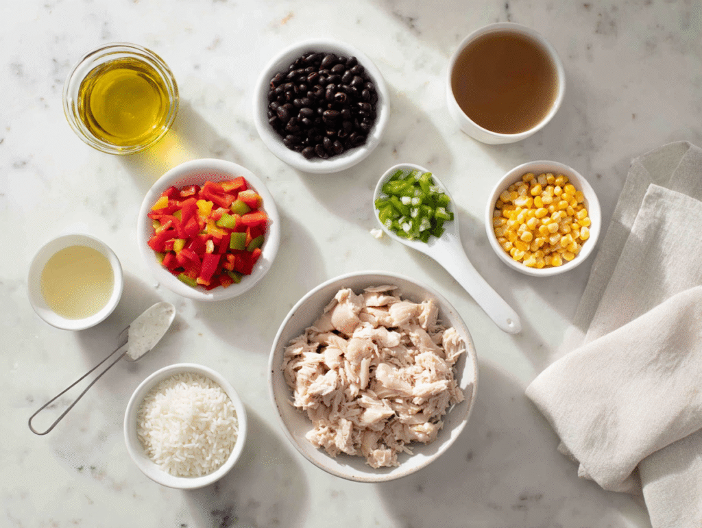 chicken-burrito-casserole-one-ingredients-layout