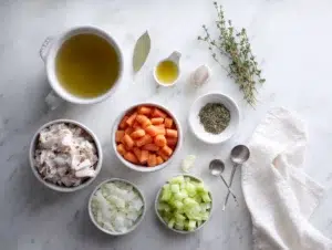 Chicken Soup: 1 Recipe for Ultimate Comfort 18 chicken-soup-amazing-recipe-ingredients-layout