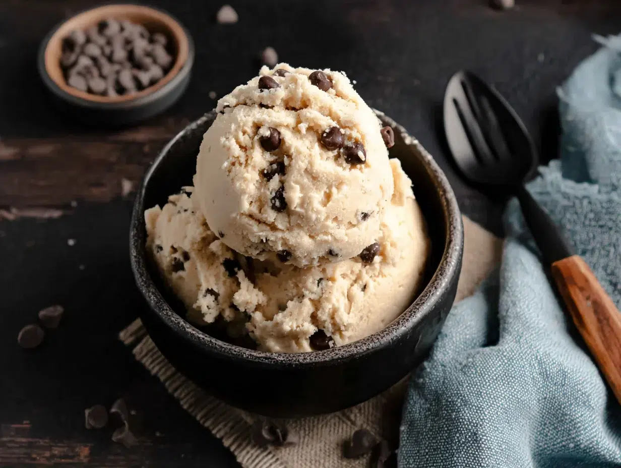 Overhead flat-lay view of the finished dish beautifully styled