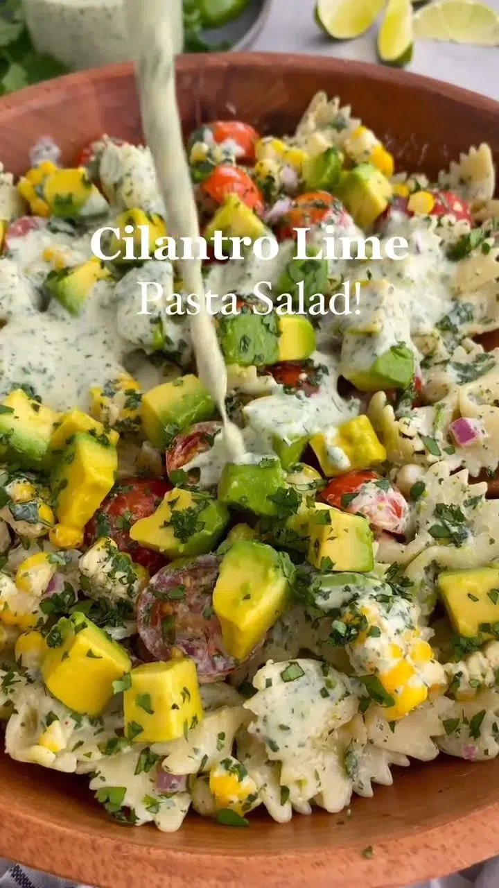 Summer Pasta Salad with Cilantro-Lime Dressing
