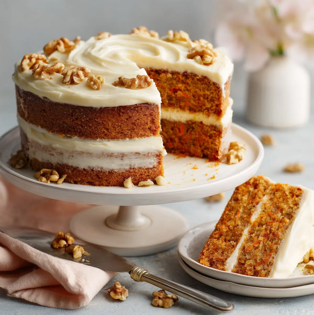 cream cheese frosting recipe served on a table with side dishes bright kitchen