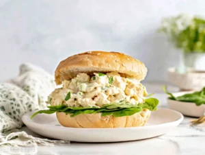 creamy-chicken-sandwich-serving-plate