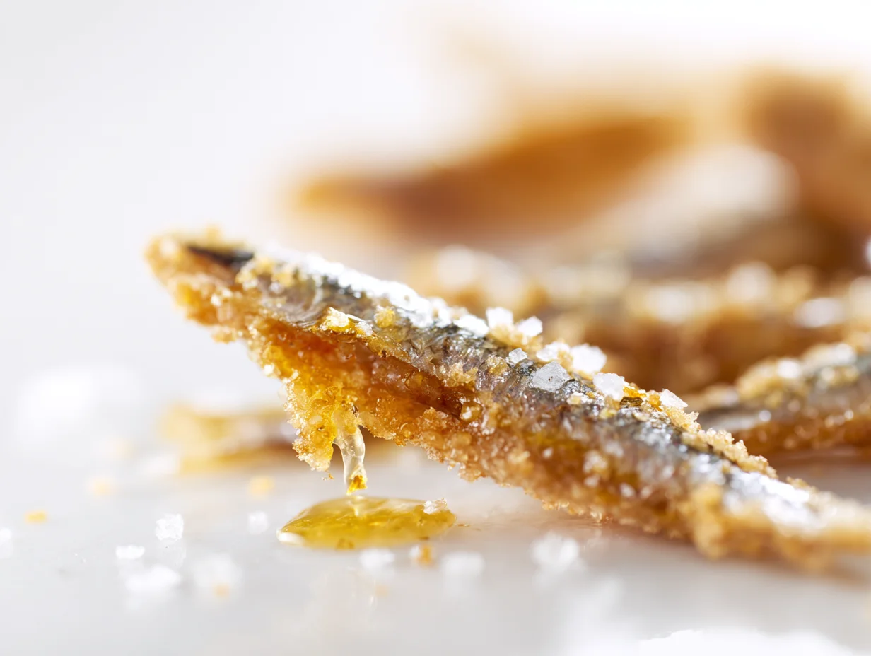 Close-up showing texture, garnish, and plating details