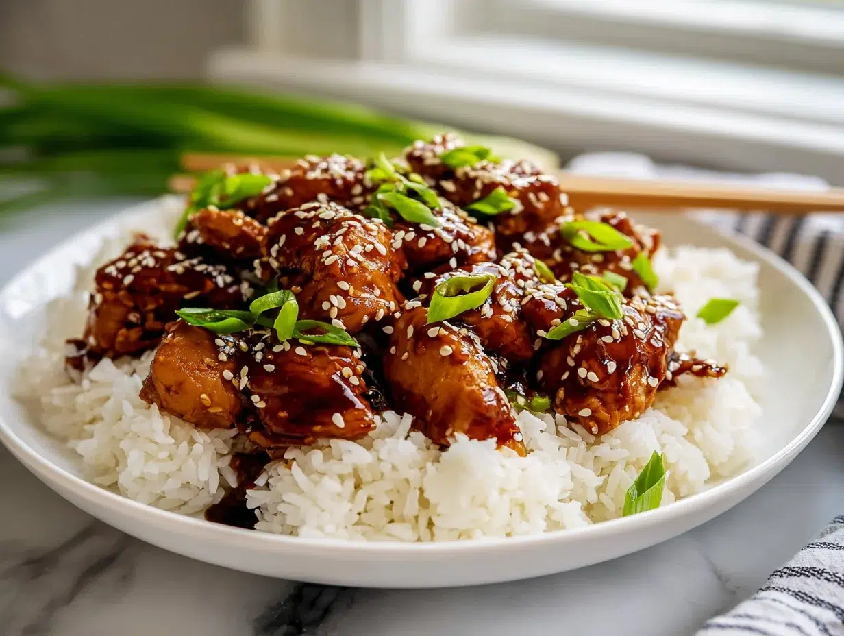 Crockpot Teriyaki Chicken fresh and ready to serve