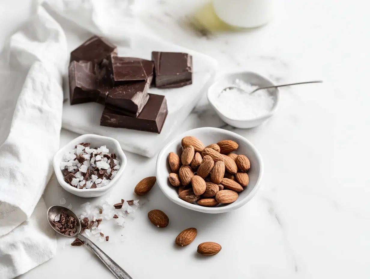 All ingredients measured and laid out on a cutting board