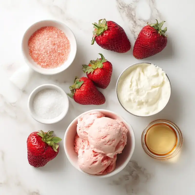 All ingredients measured and laid out on a cutting board