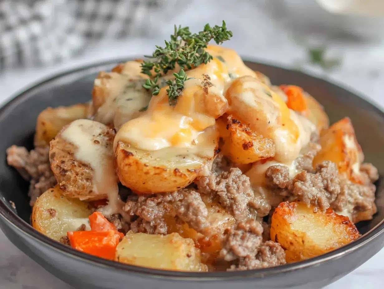 Close-up showing texture, garnish, and plating details