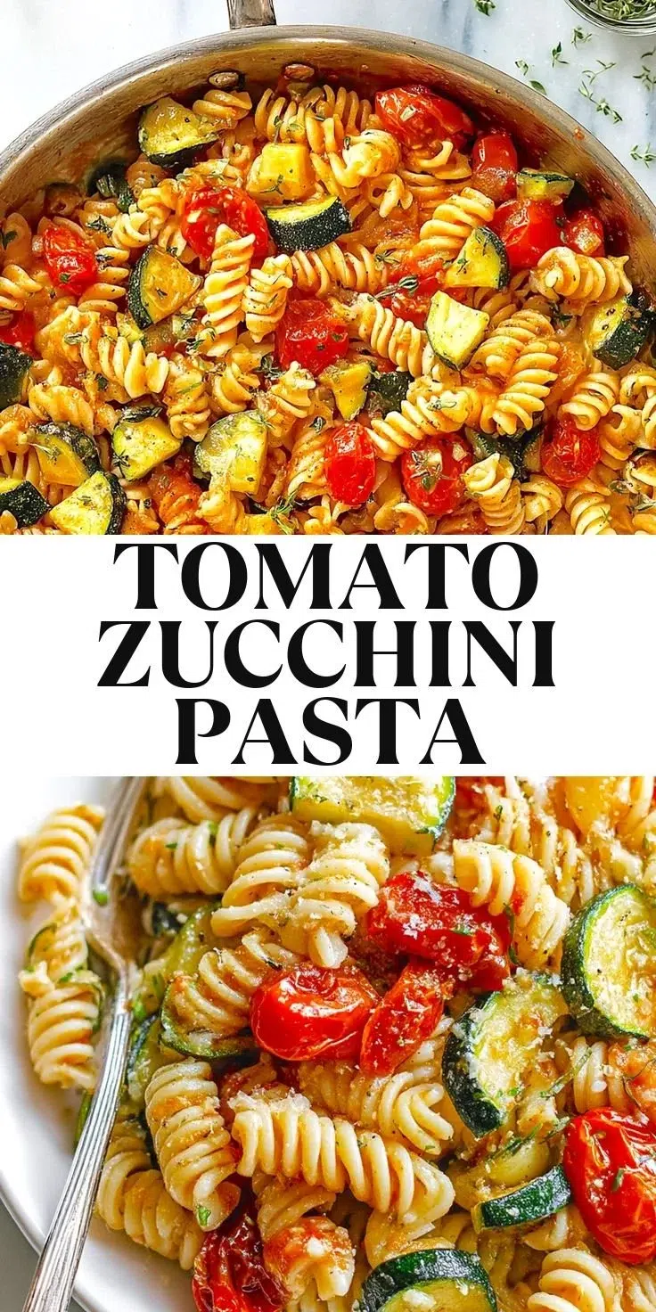 Fresh Garden Tomato Zucchini Pasta