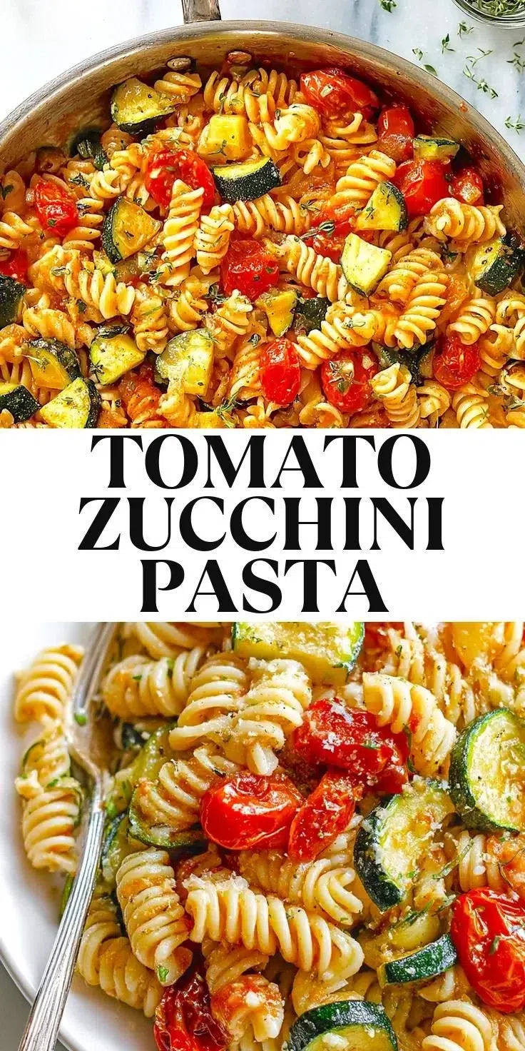Fresh Garden Tomato Zucchini Pasta