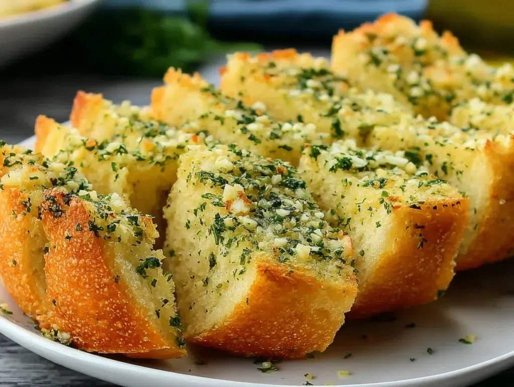 garlic-bread-with-butter-serving-plate