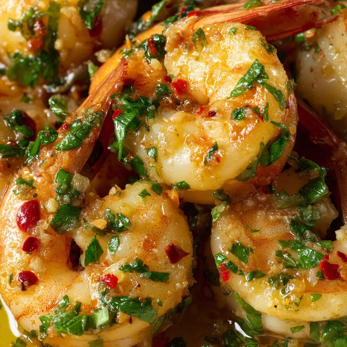 Garlic Butter Shrimp Recipe (Chef-Tested, 7 Ingredients) 2 garlic butter shrimp recipe ingredients flat-lay with shrimp, butter, garlic, lemon, and parsley on a white marble surface