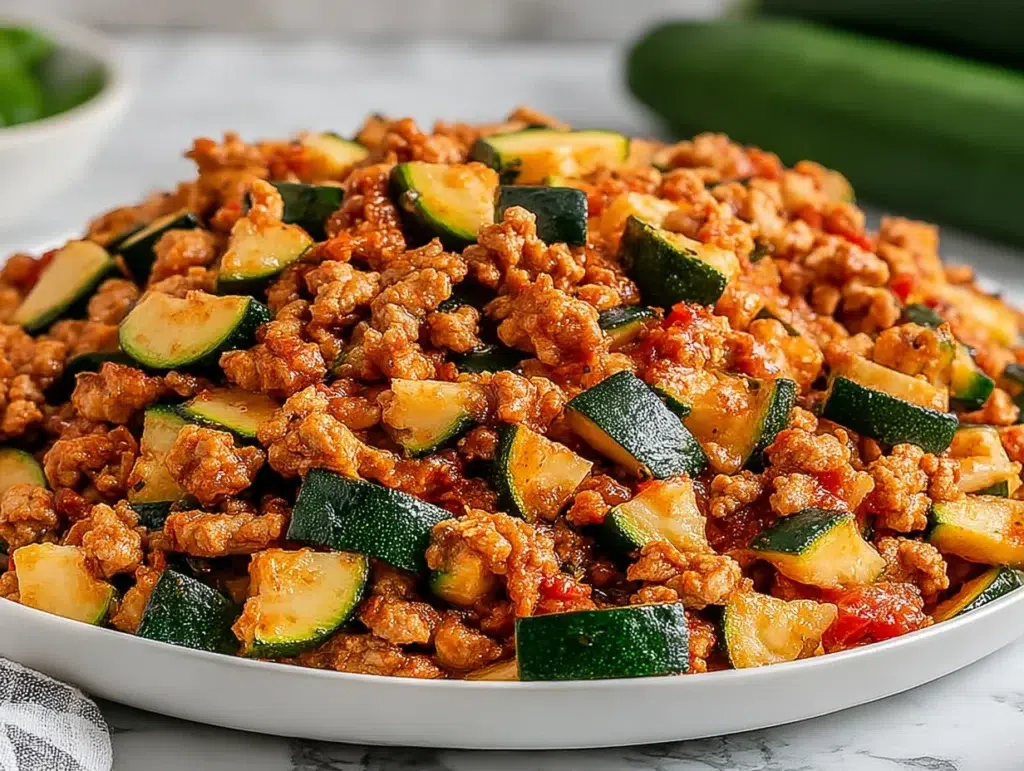 ground-turkey-zucchini-skillet-serving-plate