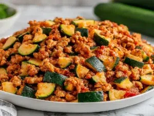 ground-turkey-zucchini-skillet-serving-plate