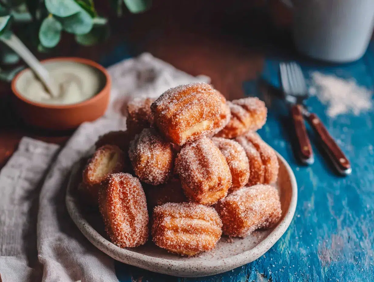 Overhead flat-lay view of the finished dish beautifully styled