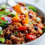 Healthy Ground Beef, Quinoa, and Salad Bowl Recipe