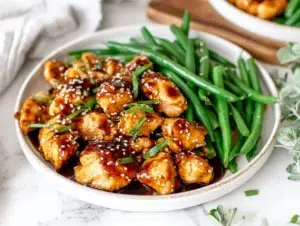 honey-garlic-chicken-with-gree-serving-plate