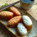Delicious Inari Sushi: sweet tofu pouches filled with seasoned sushi rice.