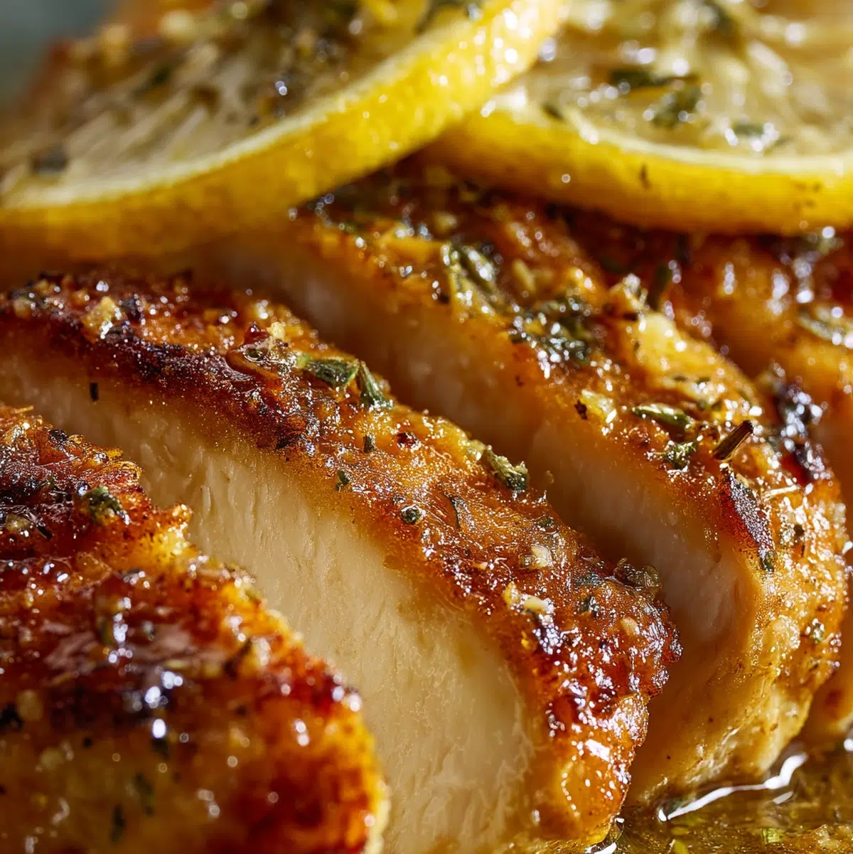Close-up of crispy lemon chicken showing the shatteringly crisp cornstarch coating and glossy lemon glaze