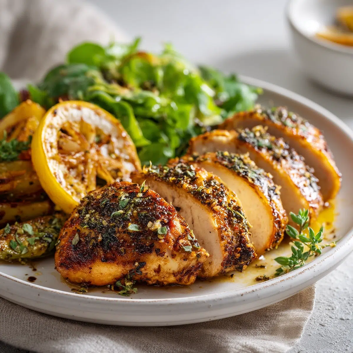 Plated lemon chicken served over steamed rice with sesame seeds and lemon zest garnish - lemon chicken recipe