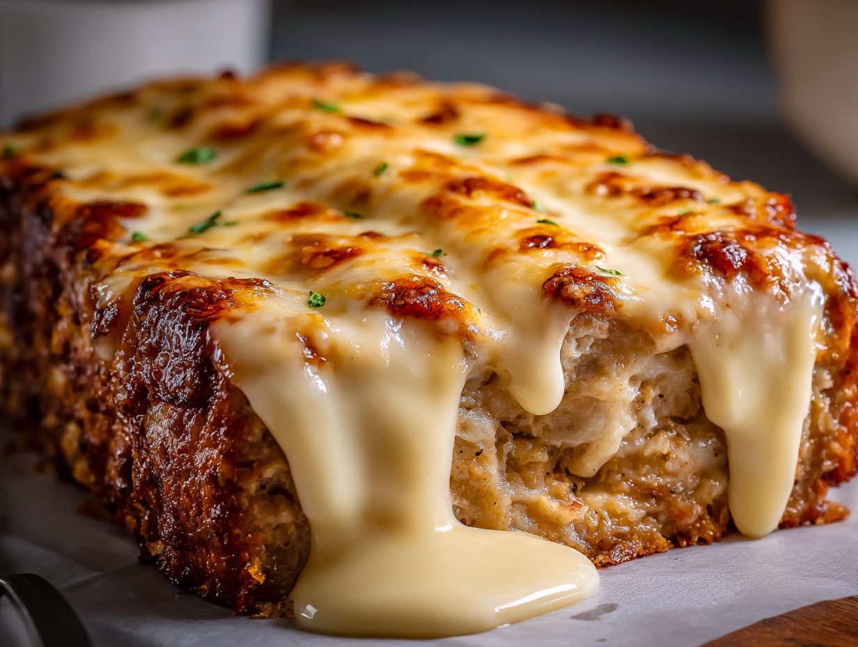 Melt In Your Mouth Garlic Parmesan Chicken Meatloaf