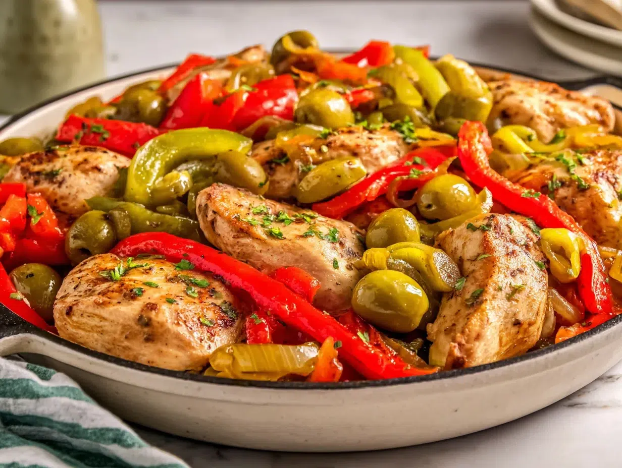 pepperoncini-chicken-skillet-e-serving-plate