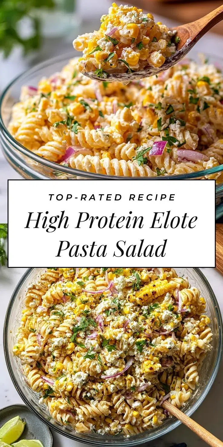 Homemade High Protein Elote Pasta Salad