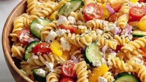 High Protein Greek Pasta Salad