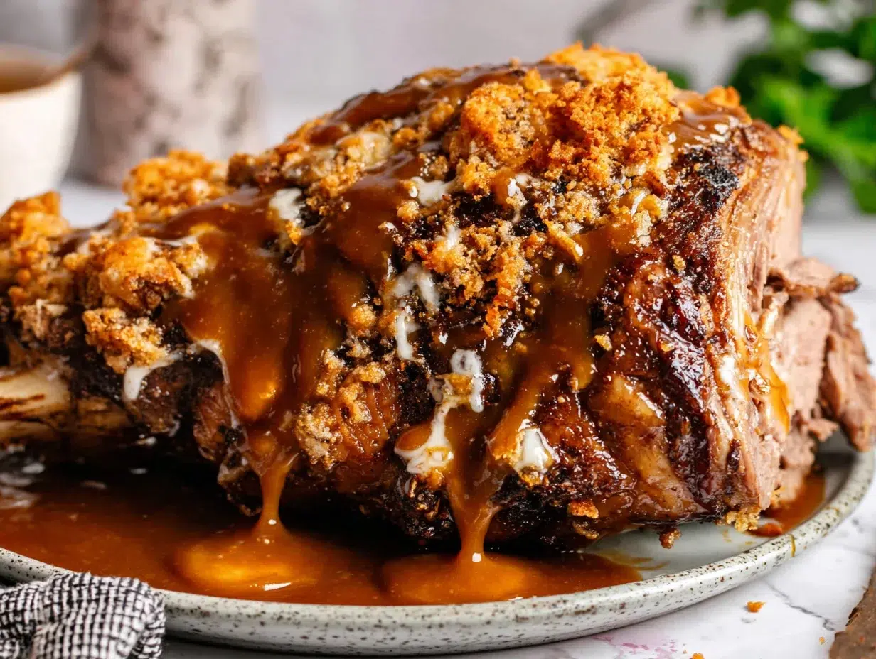 Close-up showing texture, garnish, and plating details