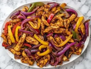 sheet-pan-chicken-fajitas-serving-plate