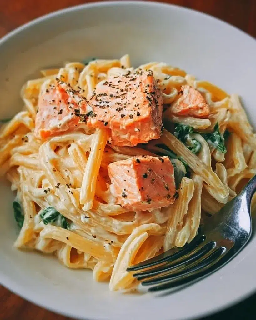 Silky Salmon Pasta in Cream Sauce