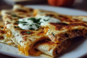 Chicken Quesadilla 5 Delicious Chicken Quesadilla with melted cheese and grilled chicken