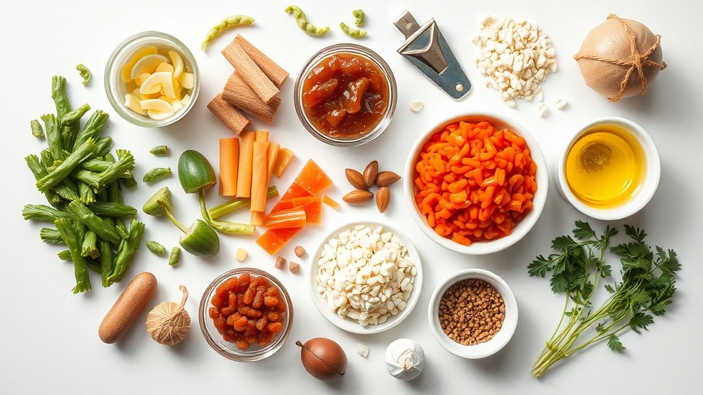 Ingredients for cowboy caviar arranged before cooking