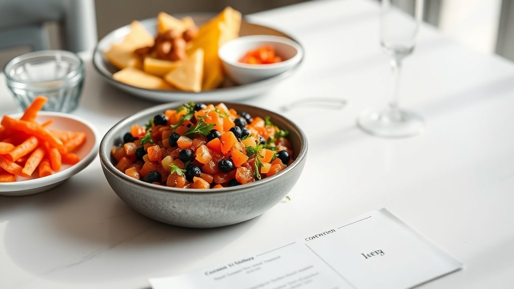 cowboy caviar served with complementary sides