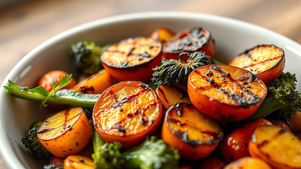 Grilled Vegetables: Simple Charred Medley 2 Close-up of grilled vegetables ready to serve