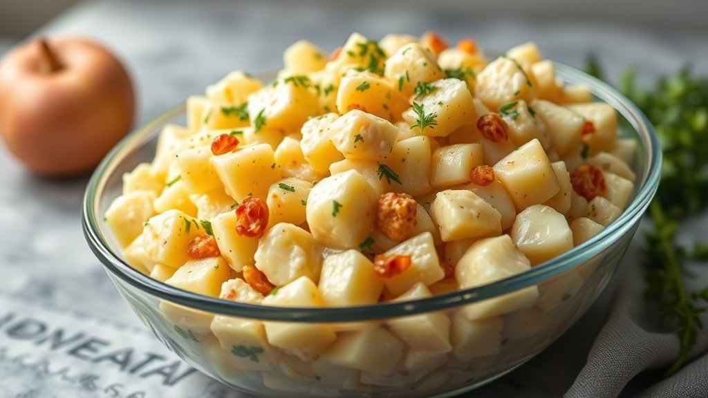 Ultimate Homemade Potato Salad 2 Close-up of homemade potato salad ready to serve