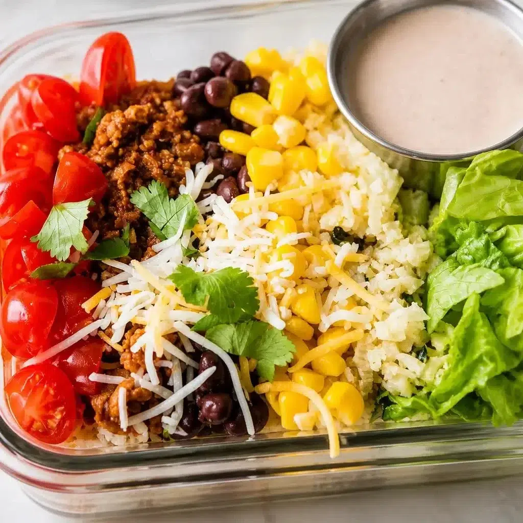 Healthy Taco Bowl Meal Prep: A Make-Ahead Guide to Balanced Bowls 1 Healthy taco bowl meal prep with fresh ingredients and vibrant toppings.