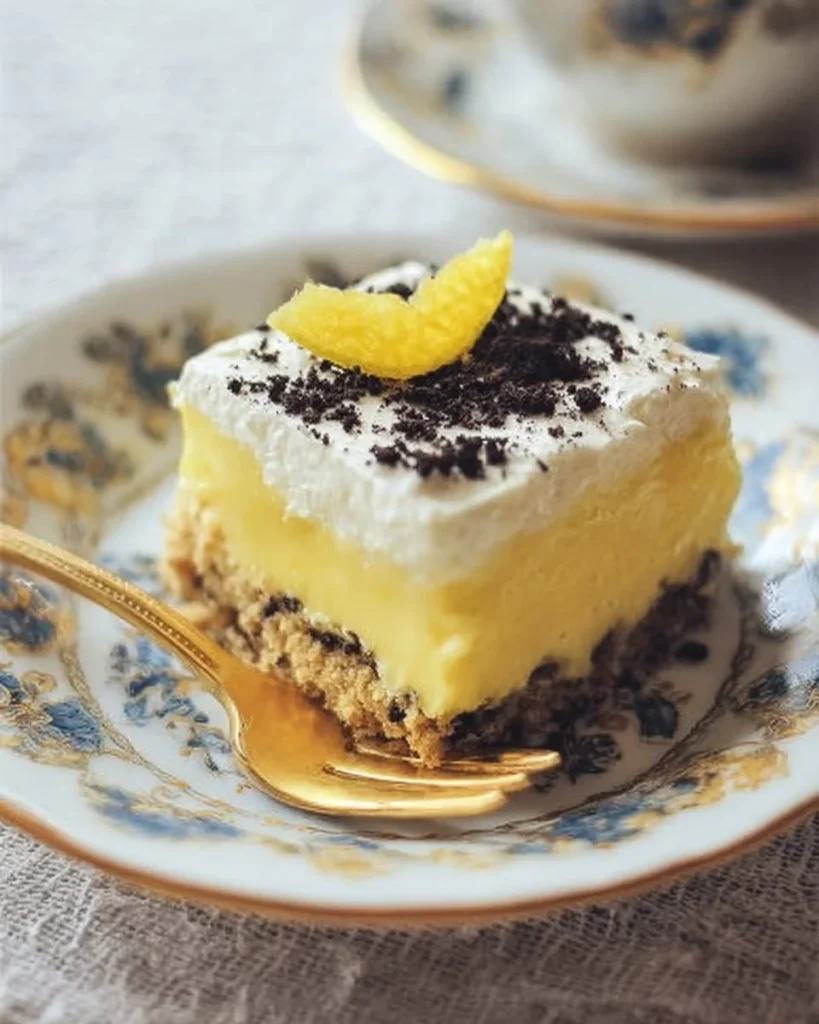 Heavenly Lemon Oreo Dream Dessert featuring layers of lemon and Oreo flavors