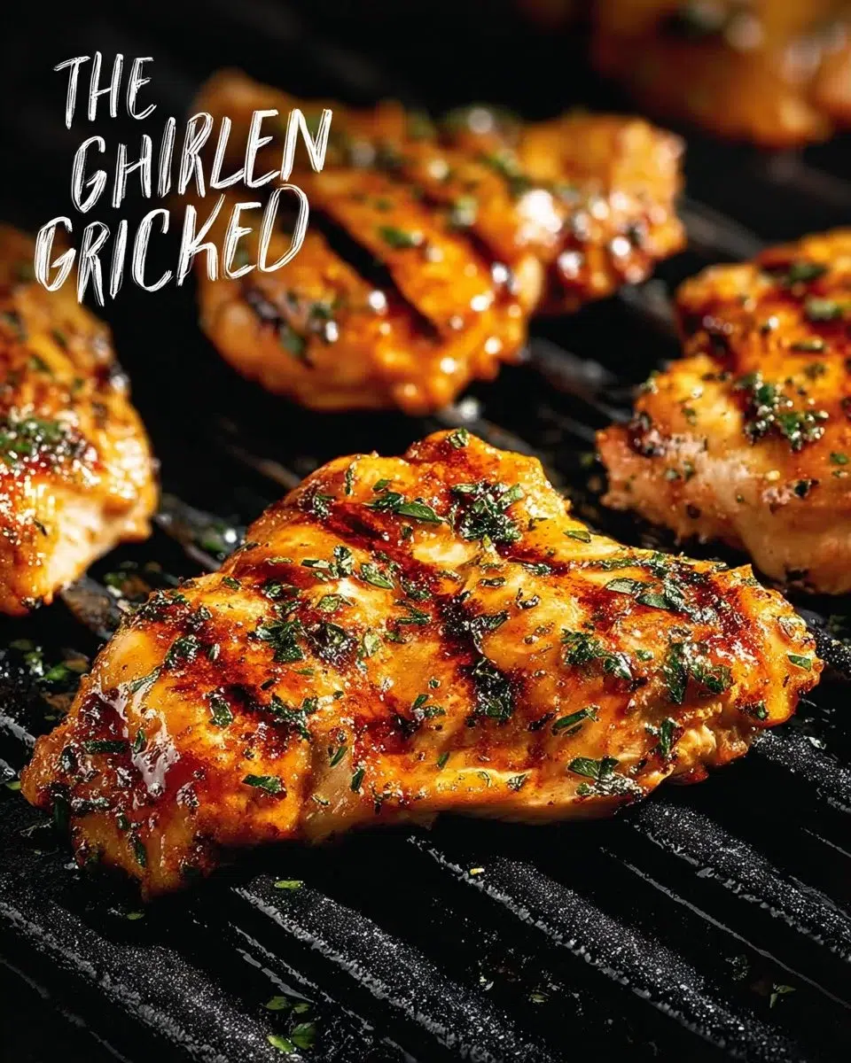 Herb-Grilled Chicken Breast 1 Grilled herb-marinated chicken breast served on a plate with fresh herbs