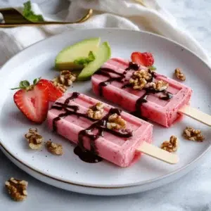 Keto Strawberry-Walnut Popsicles for a low-carb summer treat