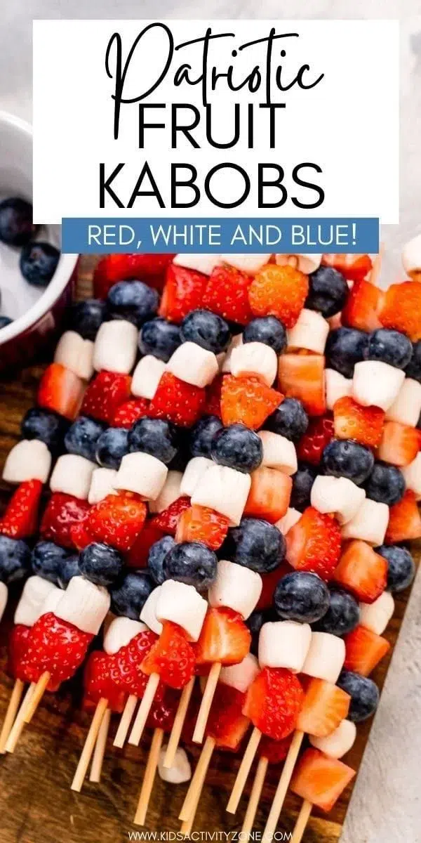 Red, White and Blue Fruit Kabobs