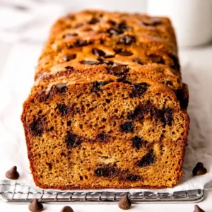 Protein-packed banana bread sliced and served on a plate