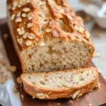 Delicious slice of protein-packed cottage cheese bread on a wooden table