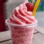 Delicious Strawberry Dole Whip Delight in a serving dish