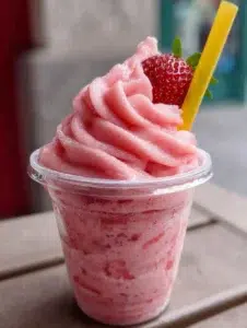 Strawberry Dole Whip Delight 8 Delicious Strawberry Dole Whip Delight in a serving dish