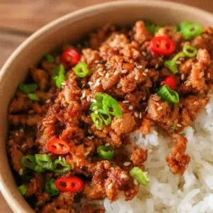 Delicious and nutritious ground turkey rice bowls served with fresh vegetables