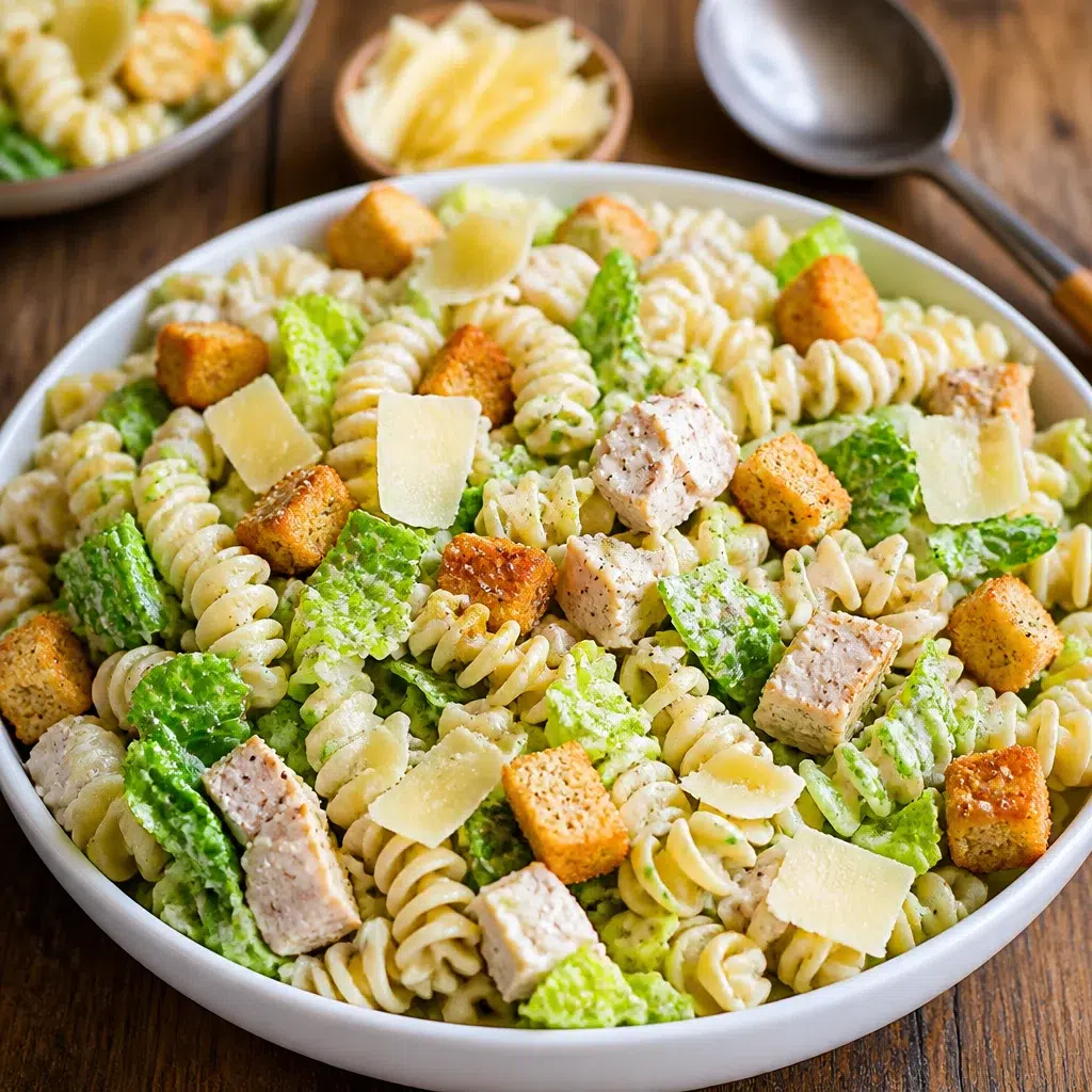 5 Tasty Twists on Chicken Caesar Pasta Salad to Try Today 1 Delicious Chicken Caesar Pasta Salad with romaine, grilled chicken, and creamy dressing