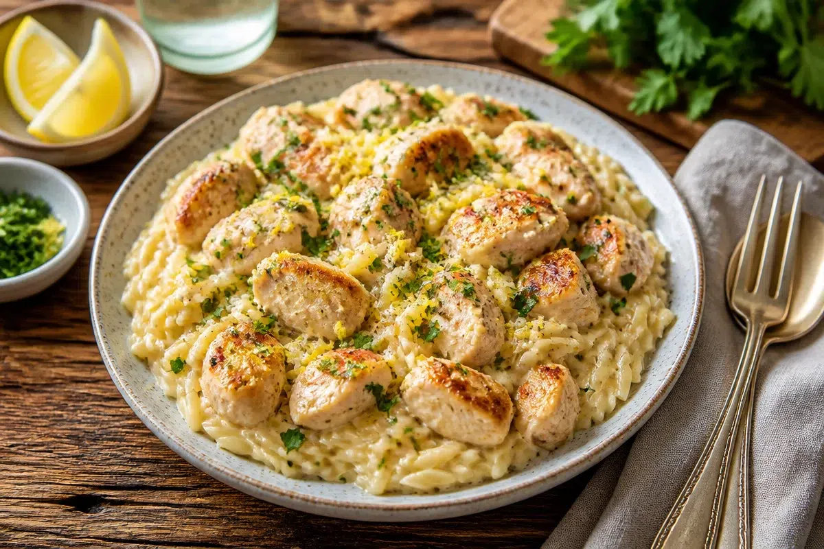 7 Easy Steps to Make Creamy Garlic Chicken Orzo Tonight! 4 7 Easy Steps to Make Creamy Garlic Chicken Orzo Tonight!