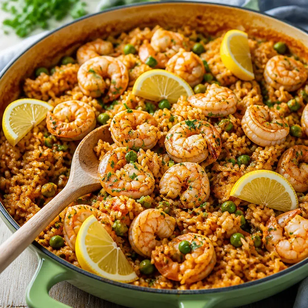 Garlic Butter Shrimp Rice Bowl with succulent shrimp and fluffy rice in a rich sauce.