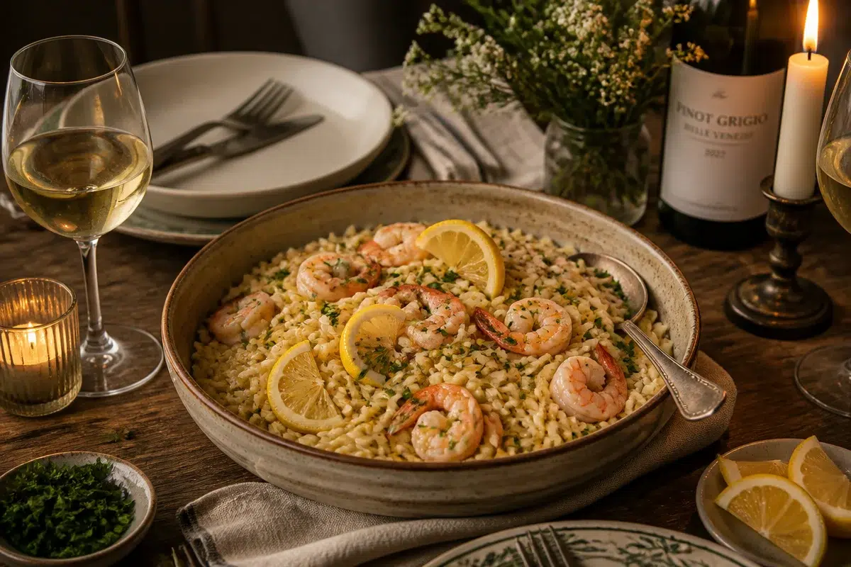 lemon garlic shrimp orzo