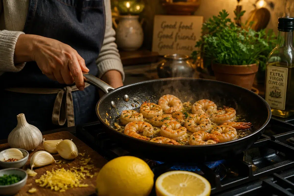 lemon garlic shrimp orzo